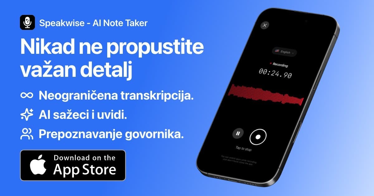 Najbolja aplikacija za transkripciju na iPhoneu (2026.)