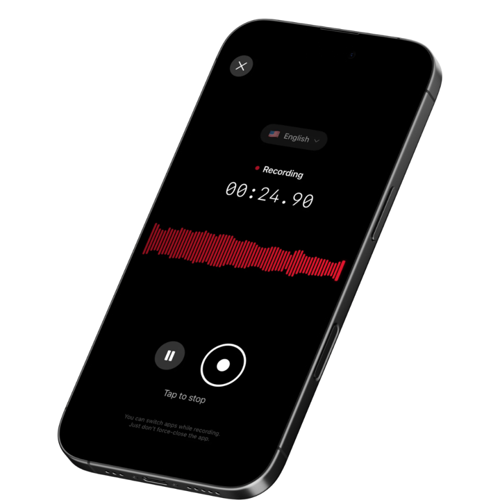 Recording an in-person meeting with Speakwise on iPhone
